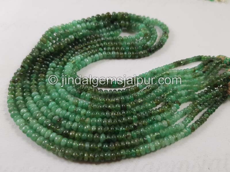 Emerald Shaded Smooth Roundelle Beads